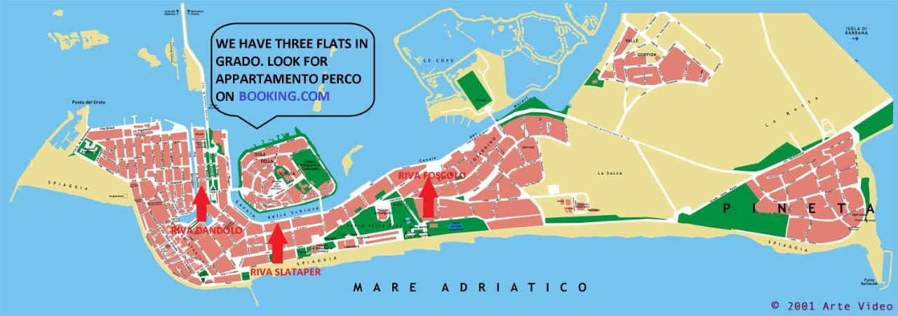 Appartamento Perco Riva Slataper Градо Экстерьер фото